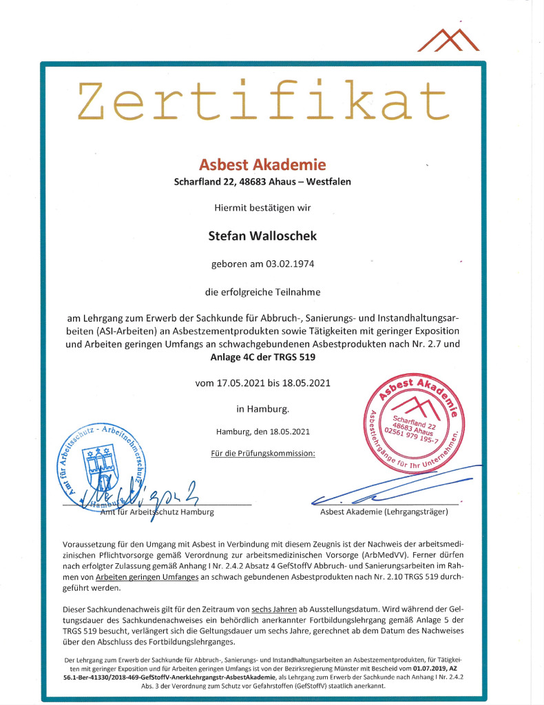 StefanWalloschek_Zertifikat_Asbest-Sachkunde_Anlage_4C_der-TRGS-519-pdf-2