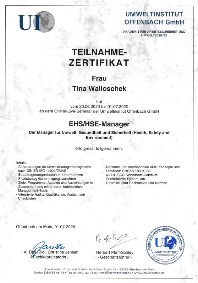 Zertifkat-EHS-Manager-Tina-